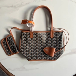 고야드 앙주 백 미니 블랙탄 블랙