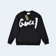 구찌 x 발렌시아가 코튼 저지 스웨트셔츠 블랙