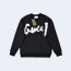 구찌 x 발렌시아가 코튼 저지 스웨트셔츠 블랙