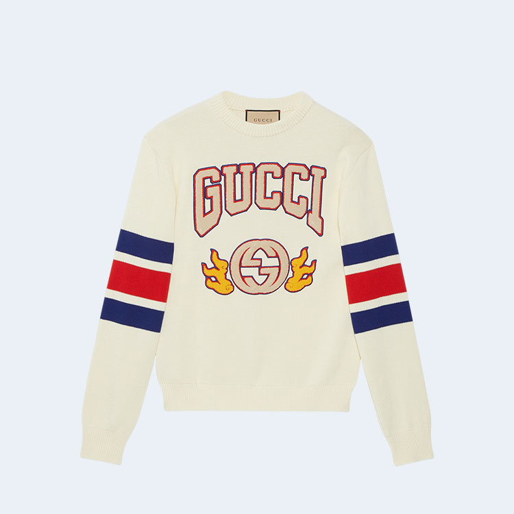 구찌 엠브로이더리 코튼 점퍼