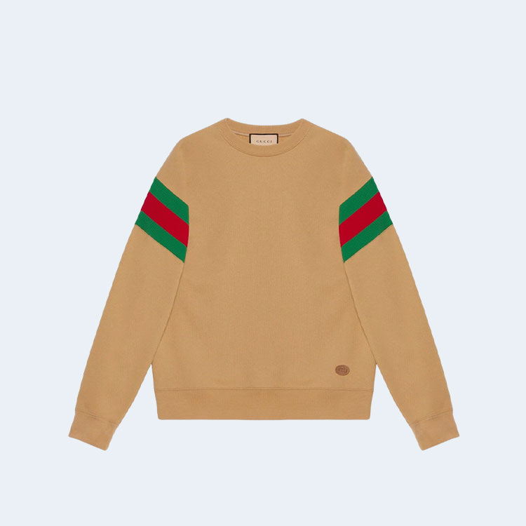 구찌 웹 슬리브 스웻 맨투맨