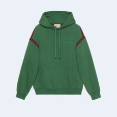 구찌 코튼 저지 후디드 스웨트셔츠