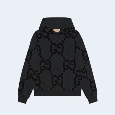 구찌 GG 플로킹 코튼 플리스 스웨트 셔츠