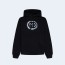 구찌 로고 코튼 후디 블랙