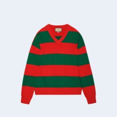 구찌 펠티드 울 스트라이프 스웨터