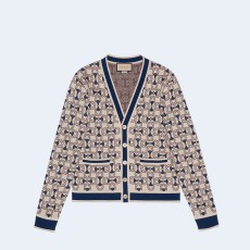 구찌 홀스빗 코튼 자카드 카디건