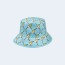 구찌 카와이 애니멀 프린트 블루 코튼 버킷 햇