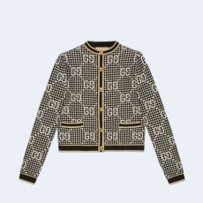 구찌 GG 울 블렌드 자카드 가디건
