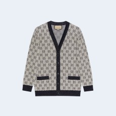 구찌 GG 코튼 자카드 가디건