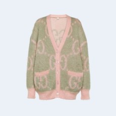 구찌 GG 자카드 모헤어 블랜드 가디건