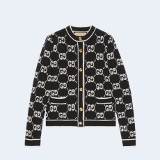 구찌 울 버클 자카드 가디건