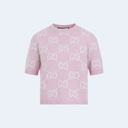 구찌 GG 소프트 울 니트 탑 핑크