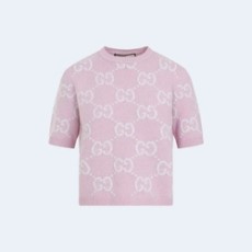 구찌 GG 소프트 울 니트 탑 핑크