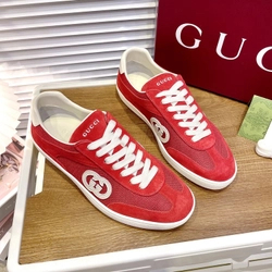 구찌 인터로킹 G 레드 스웨이드