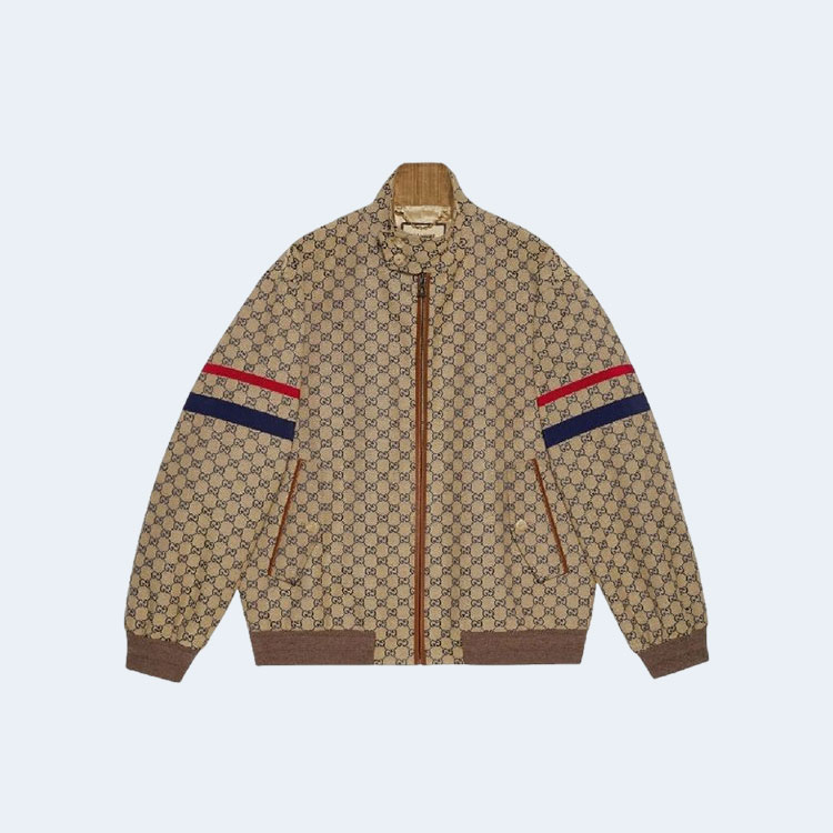 구찌 GG 수프림 하이넥 블루종