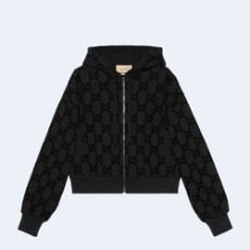 구찌 브러시드 코튼 후디드 스웨트셔츠