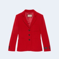 구찌 웹 라벨 울 저지 자켓