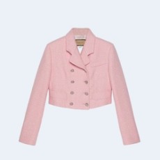 구찌 스팽글 크롭 트위드 자켓