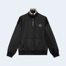 구찌 테크니컬 저지 하프 집업 자켓 블랙