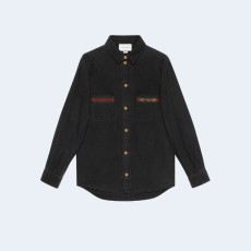 구찌 홀스빗 웹 포켓 데님 셔츠