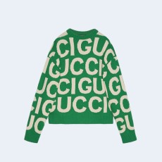 구찌 로고 인타르시아 울 스웨터