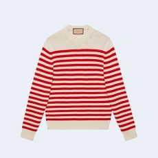 구찌 스트라이프 코튼 울 스웨터