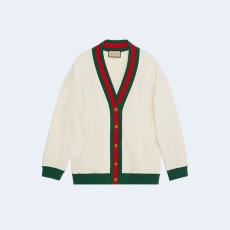 구찌 웹 디테일 스트라이프 가디건