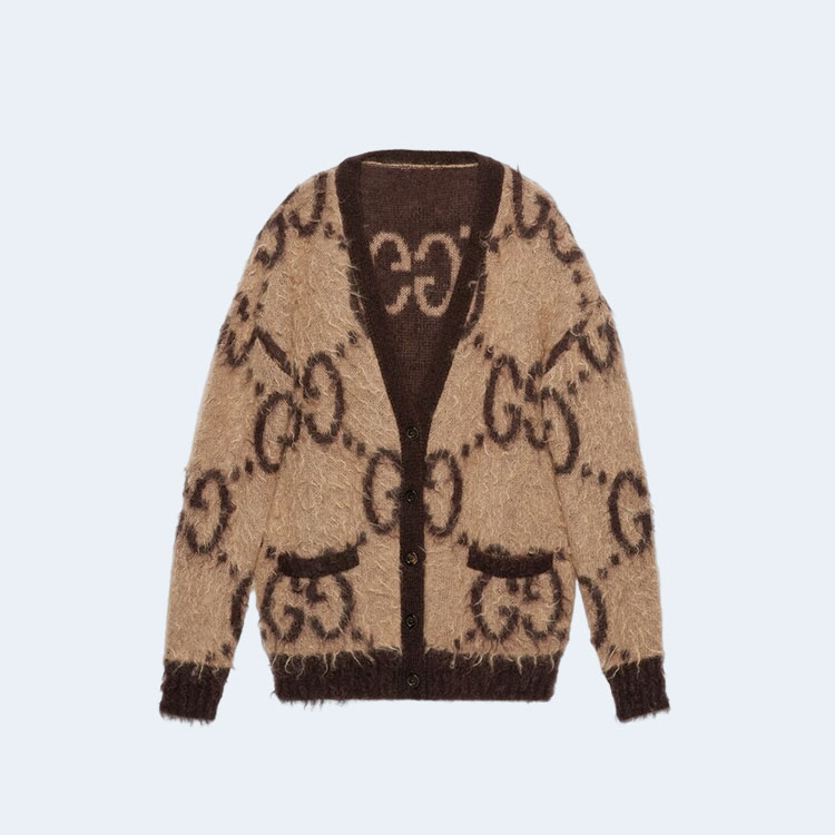 구찌 리버서블 GG 모헤어 울 가디건