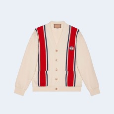 구찌 패치 니트 코튼 가디건