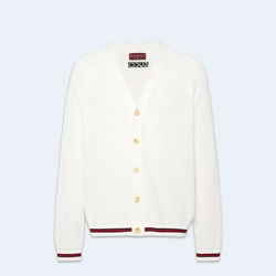 구찌 웹 아주르 코튼 니트 가디건