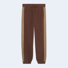 구찌 GG 로고 드로스트링 트랙팬츠 브라운