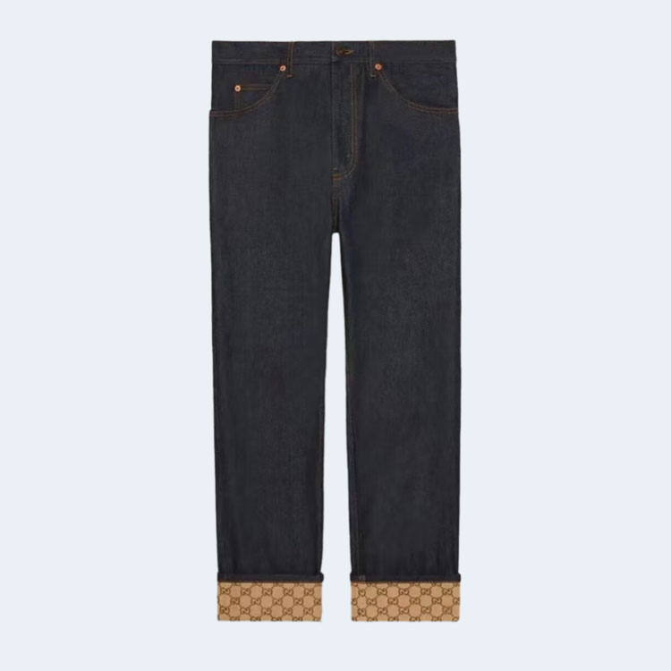 구찌 커프스 데님 팬츠