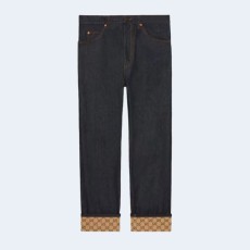 구찌 커프스 데님 팬츠