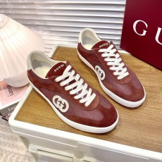 구찌 인터로킹 G 버건디 스웨이드