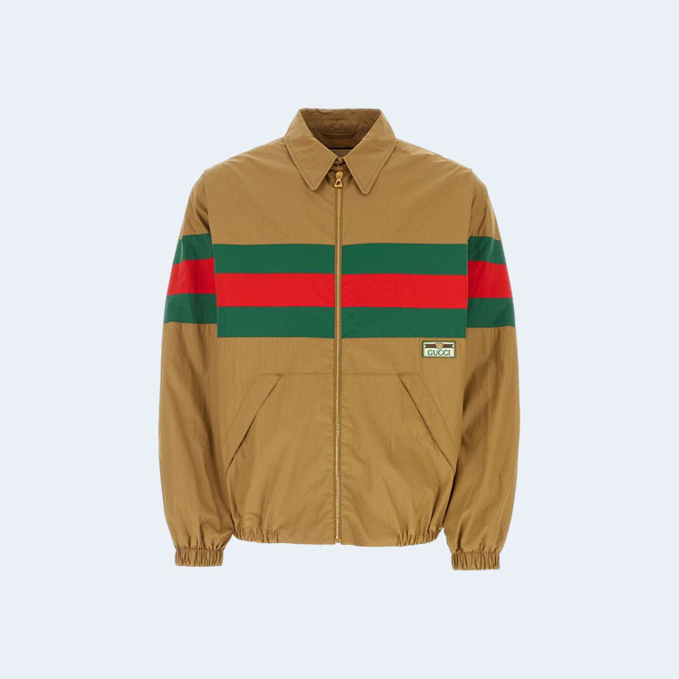 구찌 웹 디테일 코튼 셔츠 자켓