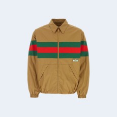 구찌 웹 디테일 코튼 셔츠 자켓