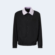 구찌 로고 자수 트윌 블루종 재킷