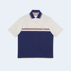 구찌 인터로킹 G 폴로 셔츠 블루