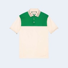 구찌 코튼 엠브로이더리 칼라 폴로 셔츠