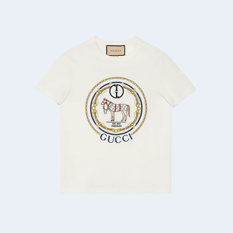 구찌 인터로킹 G 코튼 저지 티셔츠