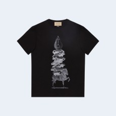 구찌 코튼 저지 프린트 티셔츠