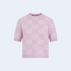 구찌 GG 소프트 울 니트 탑 핑크