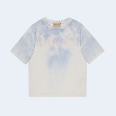구찌 티에 다이 코튼 티셔츠