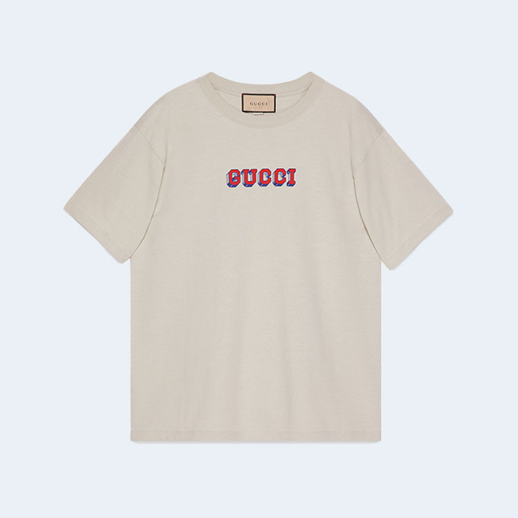 구찌 카미세타 콘 프린트 티셔츠