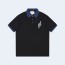 구찌 라이트닝 볼트 자수 폴로 셔츠 블랙
