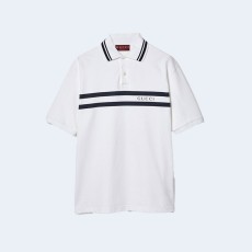 구찌 프린트 코튼 폴로 셔츠