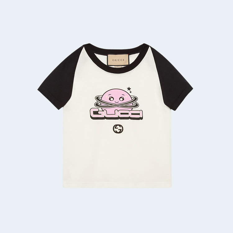 구찌 코튼 저지 블랙 티셔츠