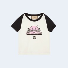 구찌 코튼 저지 블랙 티셔츠