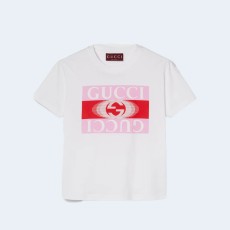 구찌 프린트 코튼 저지 티셔츠 787299