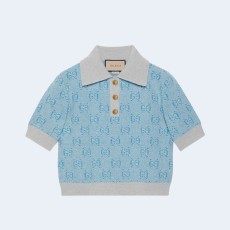 구찌 GG 울 자카드 폴로 셔츠